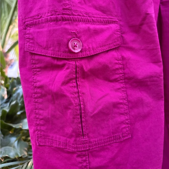 Chico’s Fuchsia Convertible Poplin Pants Size 2.5 - Picture 4 of 11
